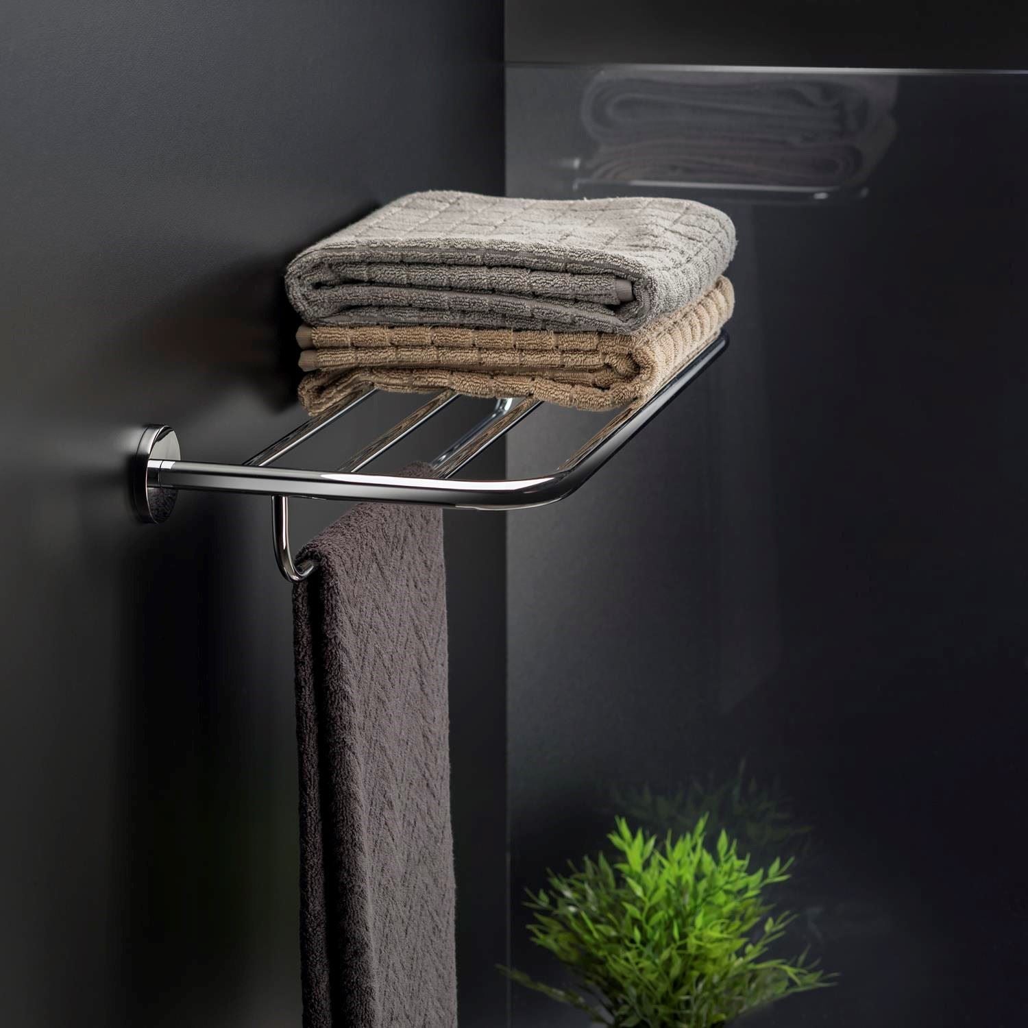 Towel Rack 57,5cm, Silver, Anti-corrosion, Architect S+ Collection