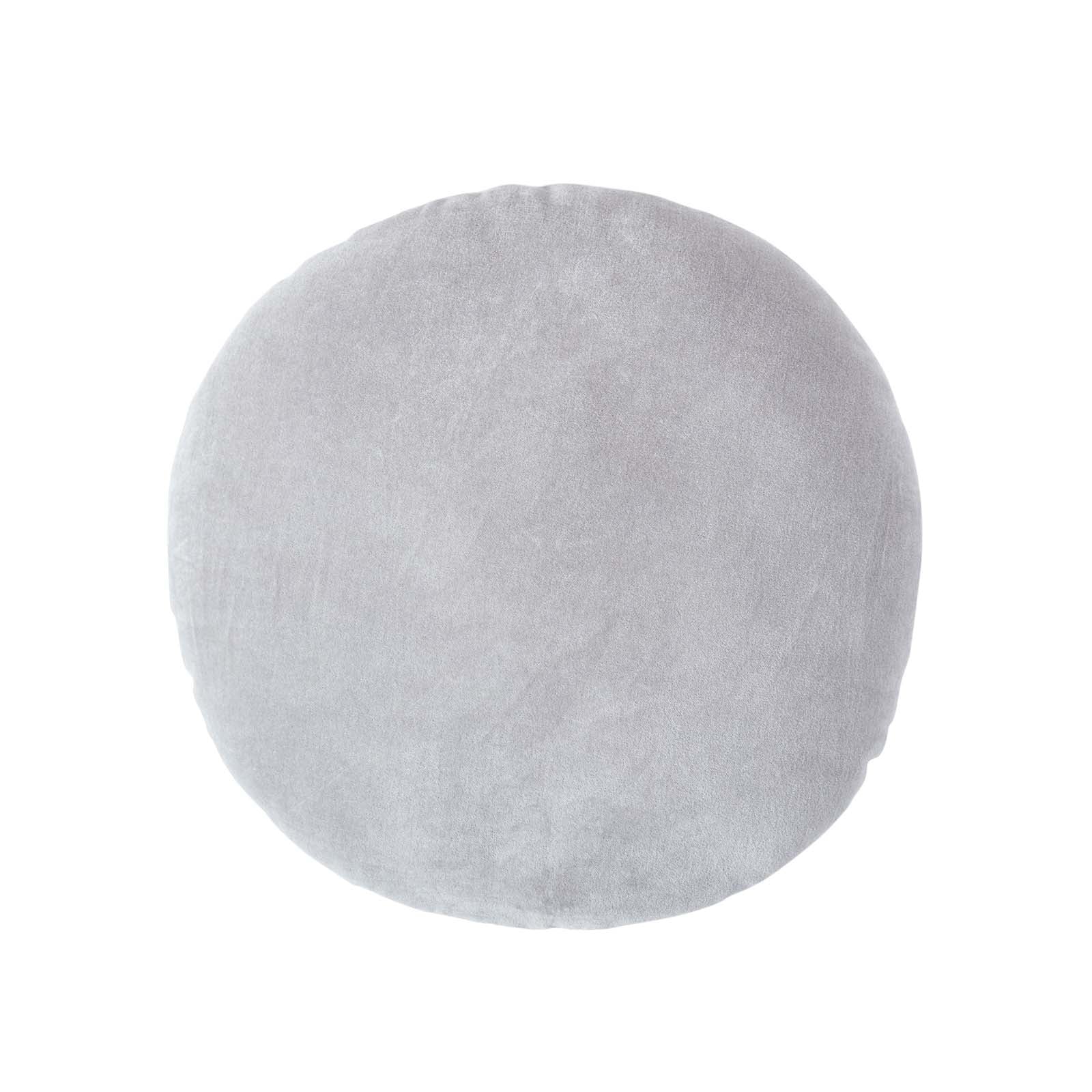 Luxury Velvet Round Cushion | 40cm x 40cm | Light Grey