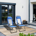 Garden Chairs Set Of 2 Folding Camping Chair Recliners | Blue