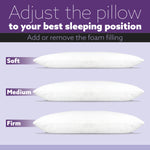Bolster Long Full Body Cushion Pillow 120x40cm, Orthopaedic Shredded Memory Foam, Pregnancy & Side Sleepers Washable Cover