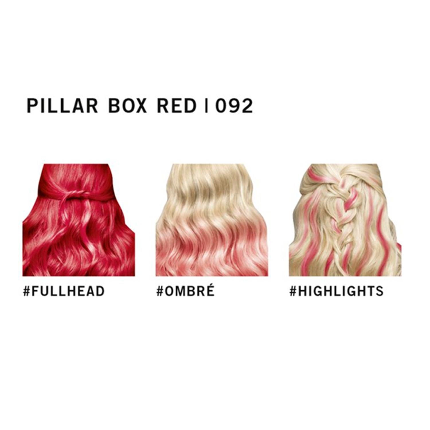 Live Pillar Box Red Semi-permanent Hair Dye, Ultra Brights 092 3 Pk