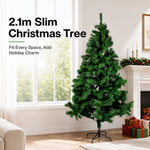 Santaco Christmas Tree 2.1m 797 Pvc Tips Metal Base Xmas Decor Indoor Green