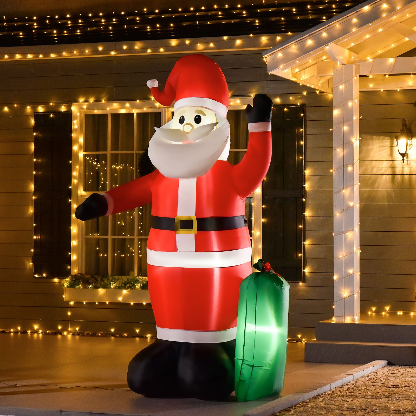 Inflatable 7.5ft Santa Claus Xmas Decor Airblown Yard