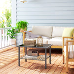 Outdoor Rattan Coffee Table, Rectangular Tea Side Table