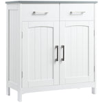 Freestanding Bathroom Cabinet With 2 Drawers 2 Doors