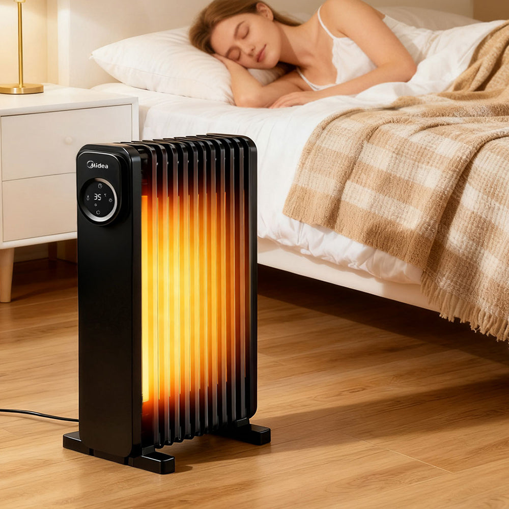 11 U-type Fins Electric Oil Heater Digital Thermostat, Remote Control, 24-hour Timer, Overheat & Tip-over Protection