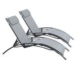 Pair Of Bali Sun Loungers | Set of 2 | Grey