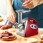 2800w Electric Meat Grinder Meat Mincer Machine & Sausage Stuffer Stainless Steel Meat Mincers | Red
