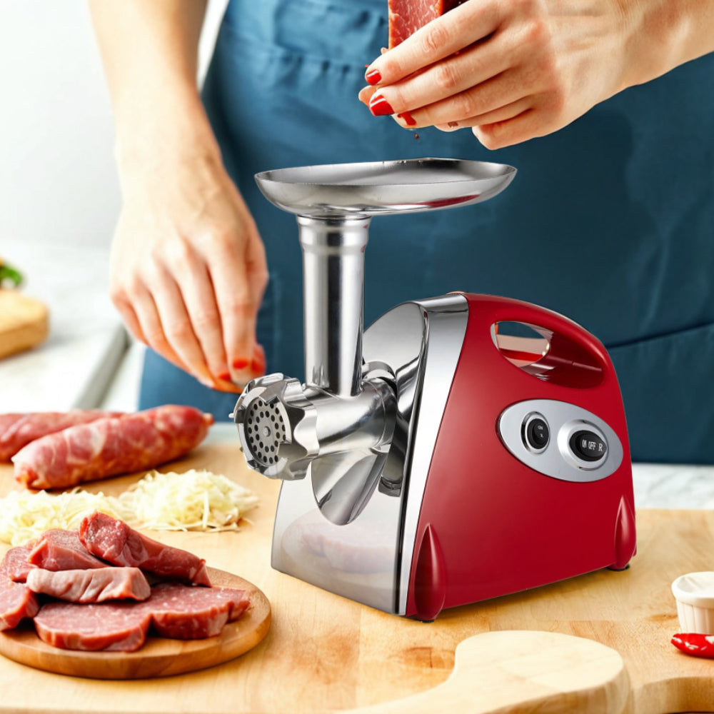 2800w Electric Meat Grinder Meat Mincer Machine & Sausage Stuffer Stainless Steel Meat Mincers | Red
