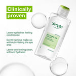 Simple Eye Make-up Remover 125ml & Remover Pads 3 Pack Bundle