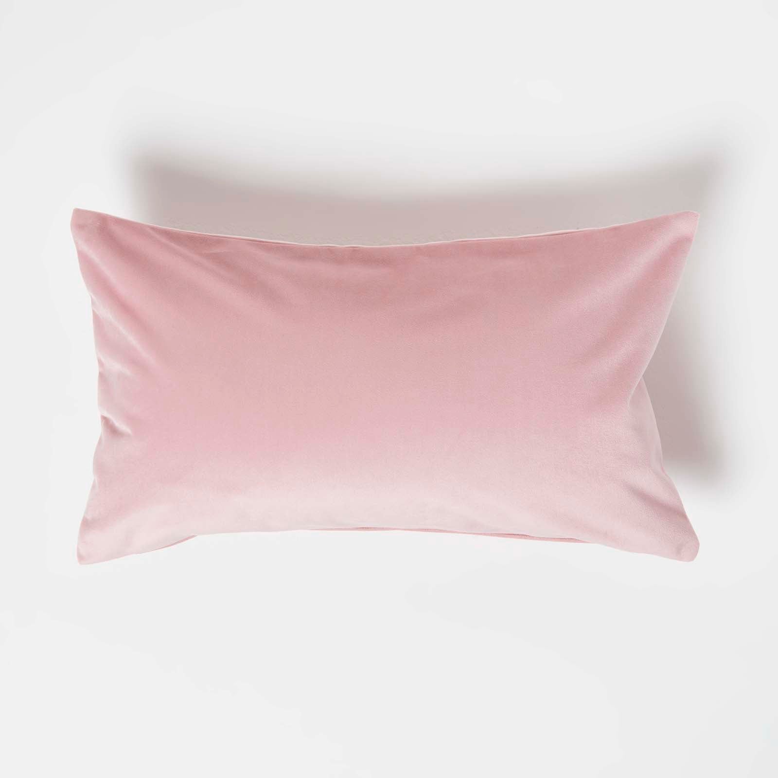 Velvet Cushion With Microfibre Insert | 30cm x 50cm | Pink