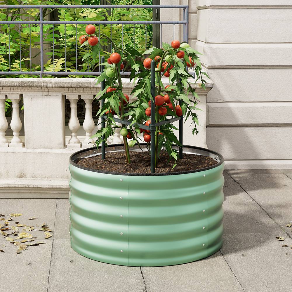 Gardens Plan Round Galvanized Steel Raised Garden Bed
