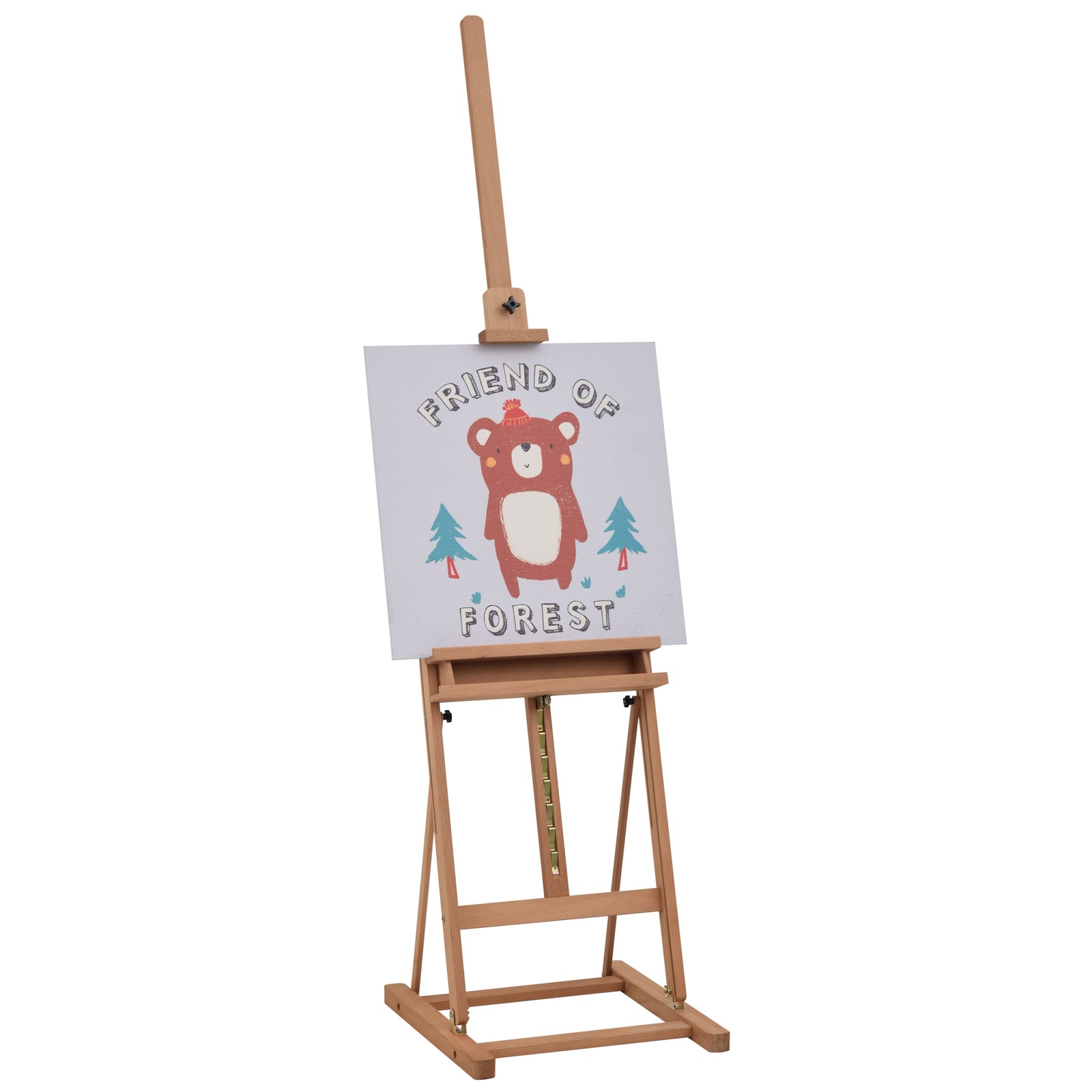 H-frame Studio Easel Height Adjustable With Canvas Holder