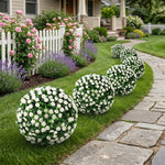 HOMCOM Artificial Rose Topiary, Uv Resistant, 2-pack, 55 Cm