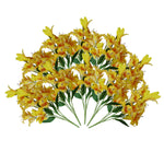 12 X 60cm Artificial Lily Stem Yellow 144 Flowers