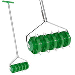 Grass Spike Roller, Soil Aerator W/ 3 Pcs Handle, T-bar Grip