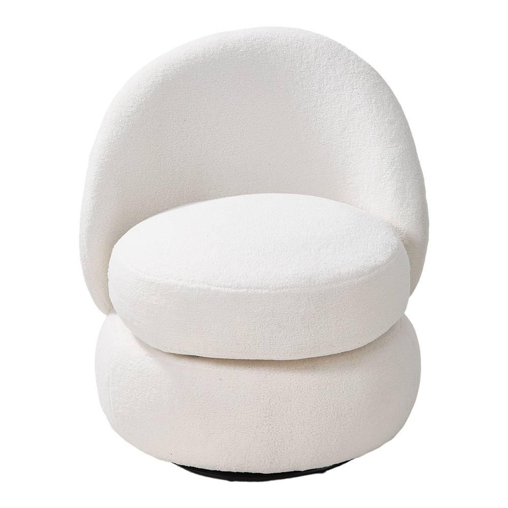 Chic Upholstered Swivel Chair