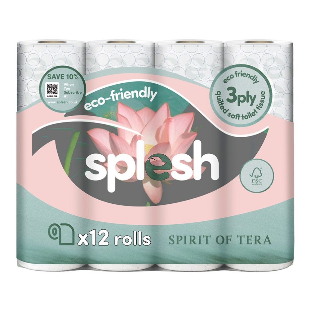 Toilet Roll, Spirits Of Tera – Quilted Soft 3-ply Tissue | 12 Rolls | White