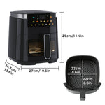Spector 5l Digital Air Fryer 1500w Oil Free Hot Air Healthy Frying Cooker Black