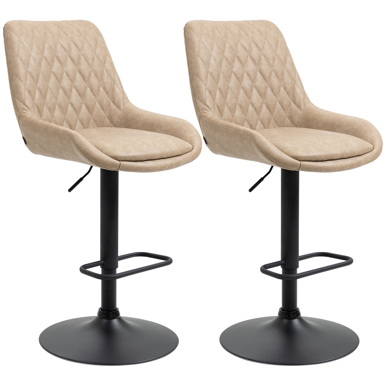 Adjustable Bar Chairs 360° Swivel Kitchen | Khaki