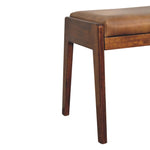 Solid Mango Wood Buffalo Hallway Footstool