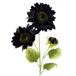 Artificial 100cm Purple Artificial Sunflower Arrangement Glass Vase