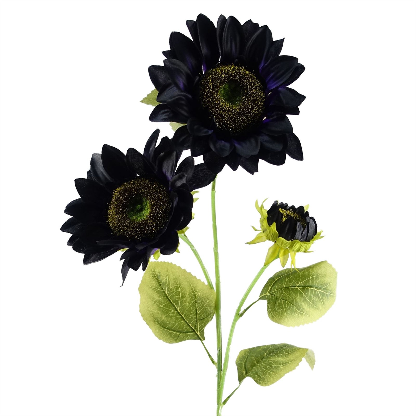Artificial 100cm Purple Artificial Sunflower Arrangement Glass Vase
