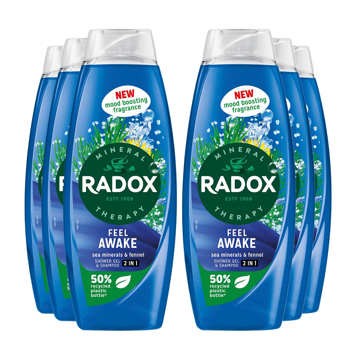 Body Wash & Shampoo 2in1 Feel Awake Men With Fennel & Sea Minerals 675ml, 6pk | 6 | Blue