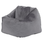 Kids Aurora Velvet Bean Bag Chair | Charcoal
