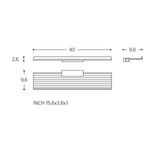 Bathroom Shelf, Organizer, 40cm, Matt Steel , Architect S+ Collection