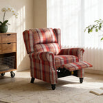 Elegant Wingback Recliner Armchair | Red