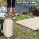 Double Air Bed With Foot Pump Inflatable Mattress | White