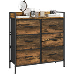 Bedroom Chest Of Drawers 4/5/6/7 Drawer Dresser W/ Shelf | Large | Brown