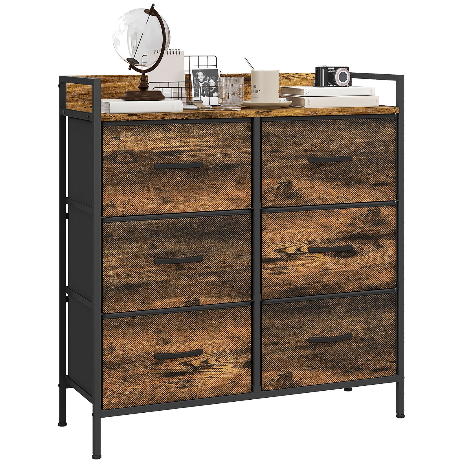 Bedroom Chest Of Drawers 4/5/6/7 Drawer Dresser W/ Shelf | Large | Brown