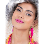 80s Neon Lightning Bolt Earrings, Pink