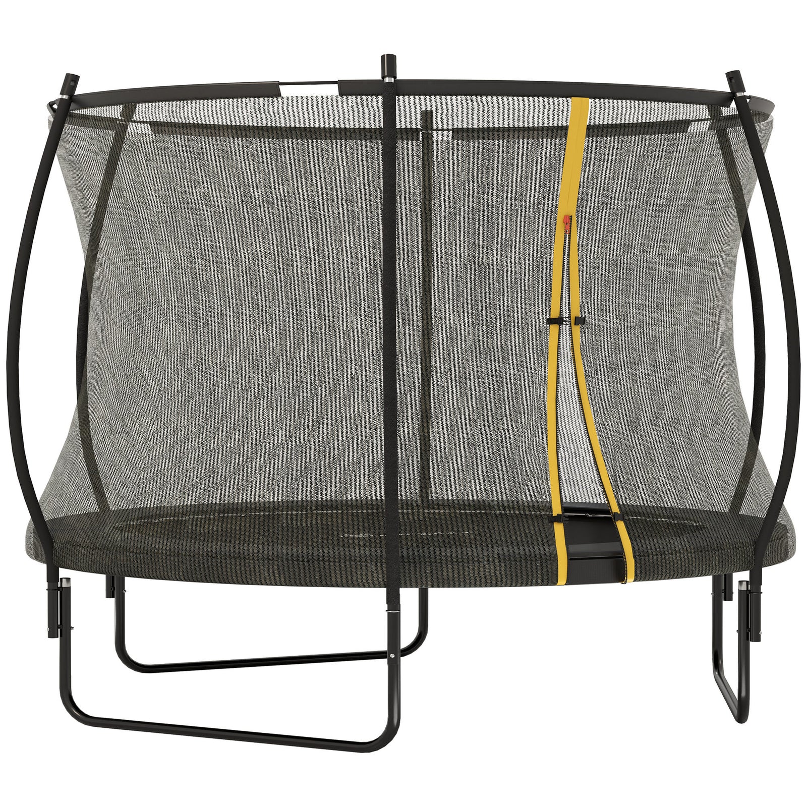 8ft/10ft Trampoline With Enclosure Net And Spring Cover | Large | Black