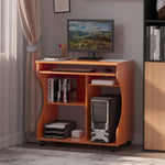Computer Desk With Storage Shelf | Red