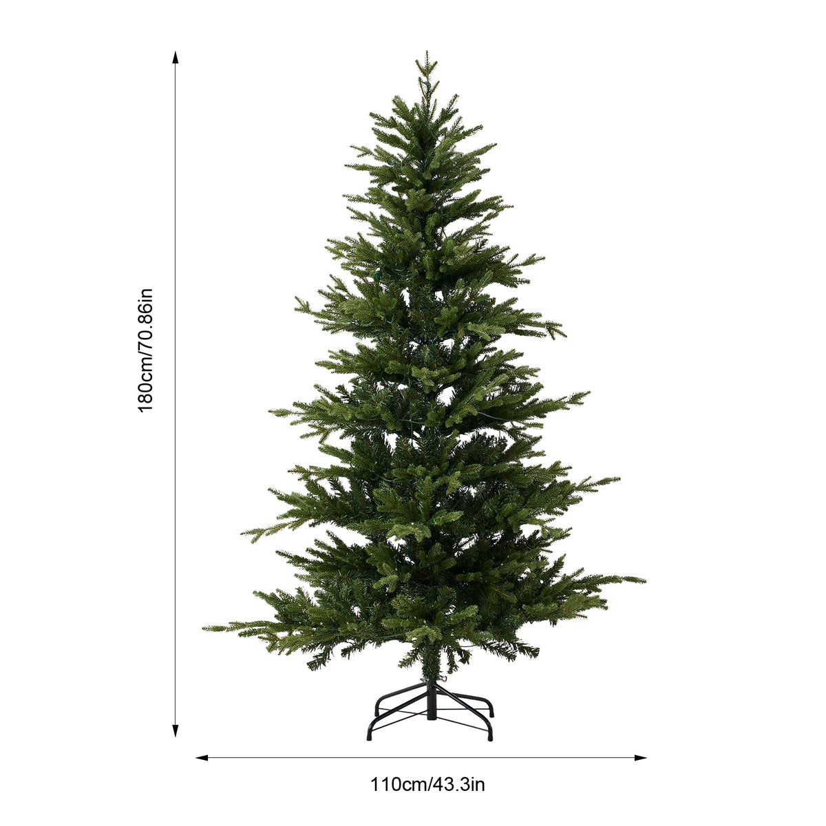 Breeins 6ft/180cm Sectional Artificial Christmas Tree Festive Decor With Lighting