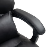 Executive Office Chair, Pu Leather Desk Chair With Armrests | One Size | Black