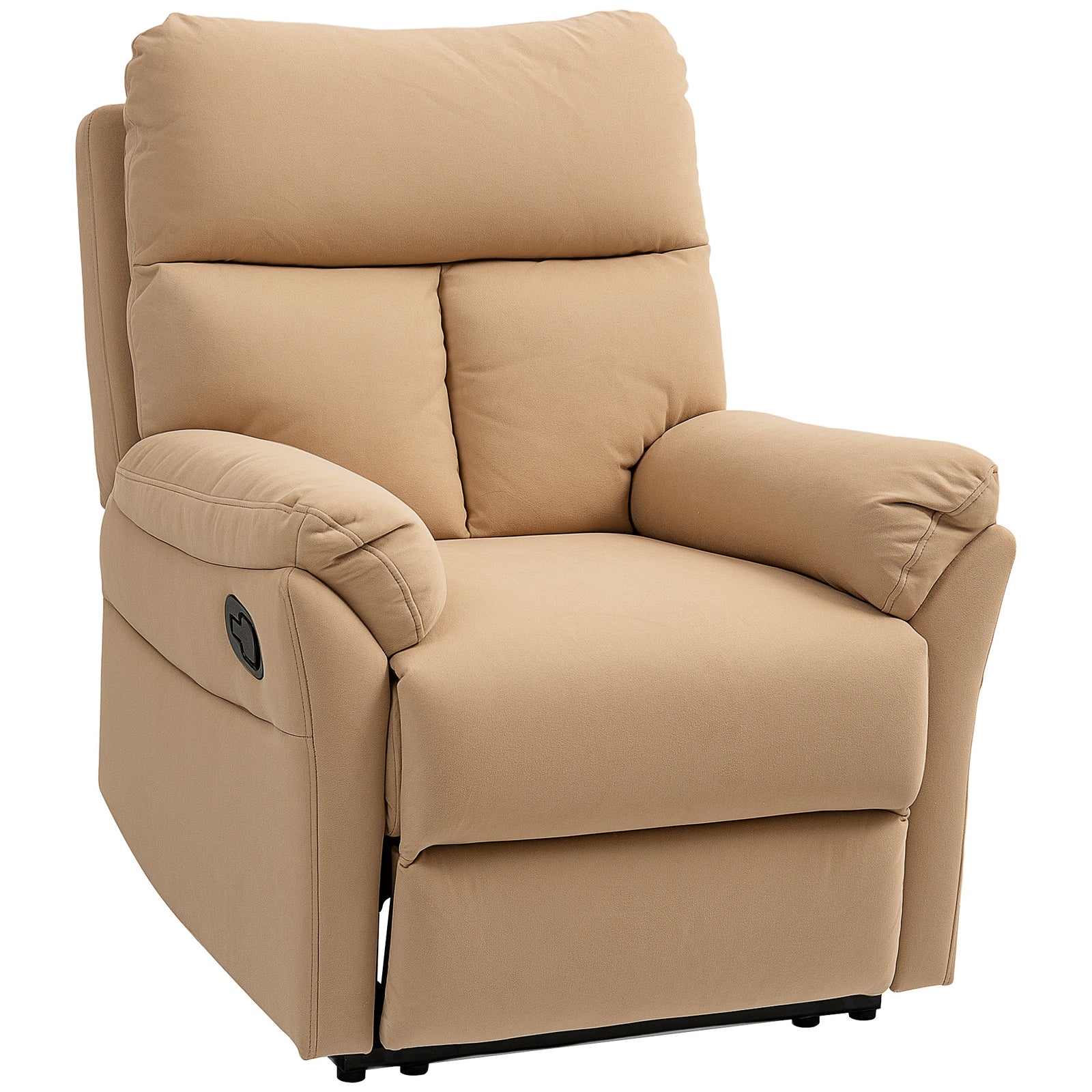 Recliner Armchair, Reclining Chair With Adjustable Leg Rest | One Size | Light Brown