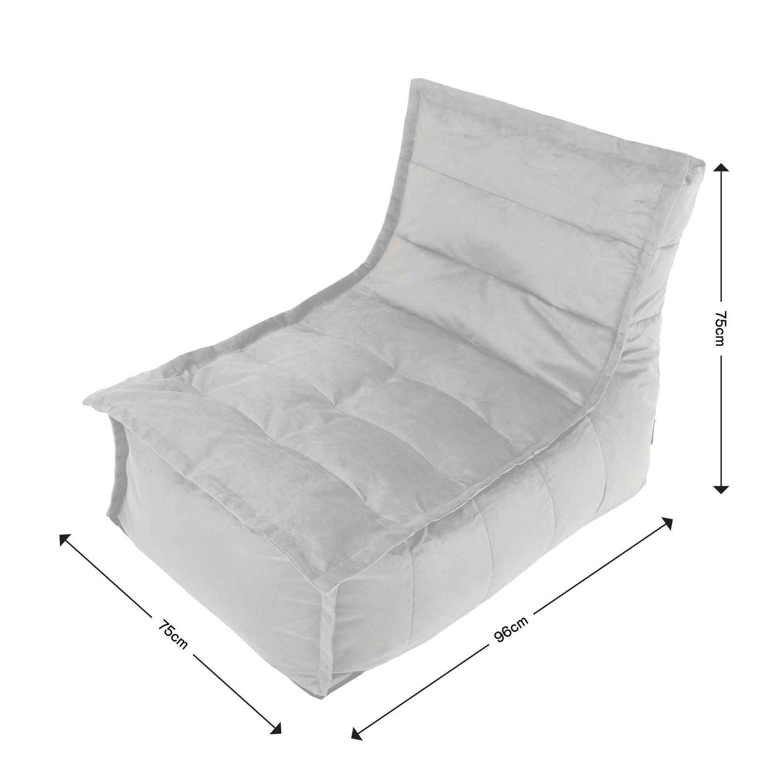 Dolce Velvet Bean Bag Lounger | Orange
