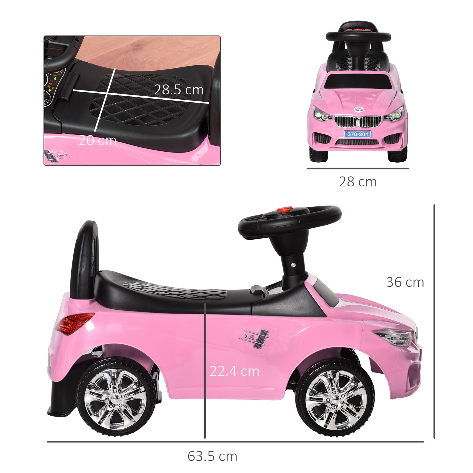 Ride On Car Baby Toddler Walker Foot To Floor Sliding Car Slider | Pink