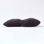 Faux Suede Back Support Thick Lumbar Cushion | Black