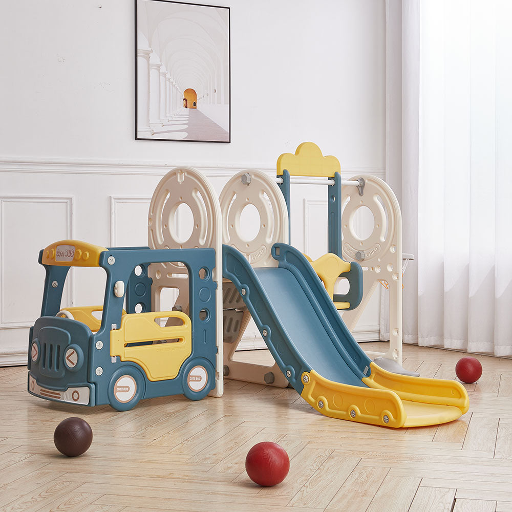3-in-1 Kids Toddler Swing And Slide Set Climber Playset