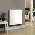 1500w White Electric Ceramic Panel Radiator With Lcd Touch Screen, Wifi Smart Control, 7-day/24-hour Timer & Overheat Protection