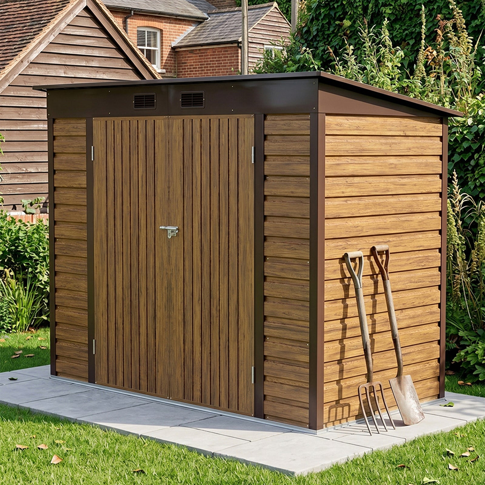 Breeins 8x4FT Outdoor Metal Storage Shed