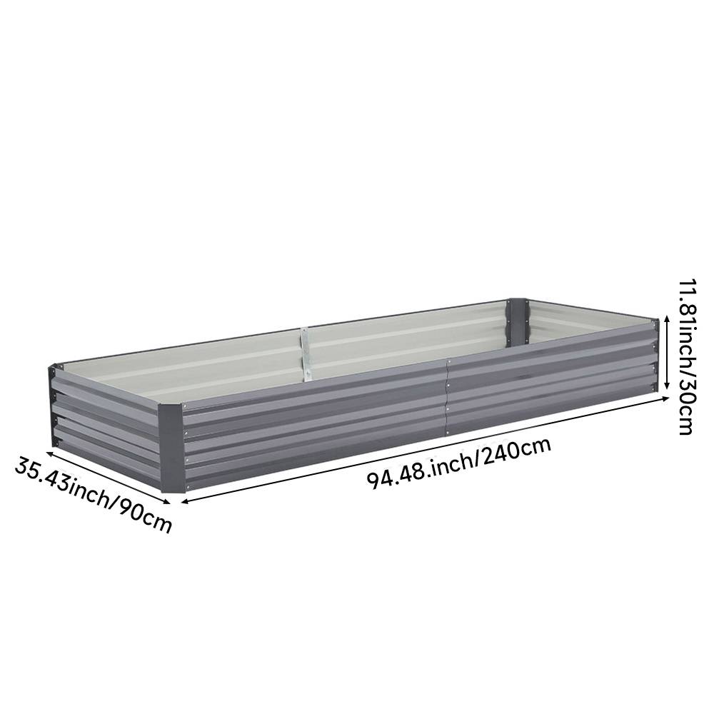 Metal Raised Bed Planter Box Large Bottomless Raised Bed Rectangular Metal Raised Garden Bed