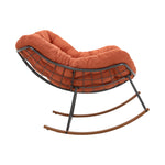 Breeins Rocking Chair with Tufted Cushion & Wood-Effect Runners