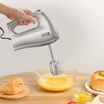 250w Silver Hand Mixer Electric Whisk With 5 Speeds