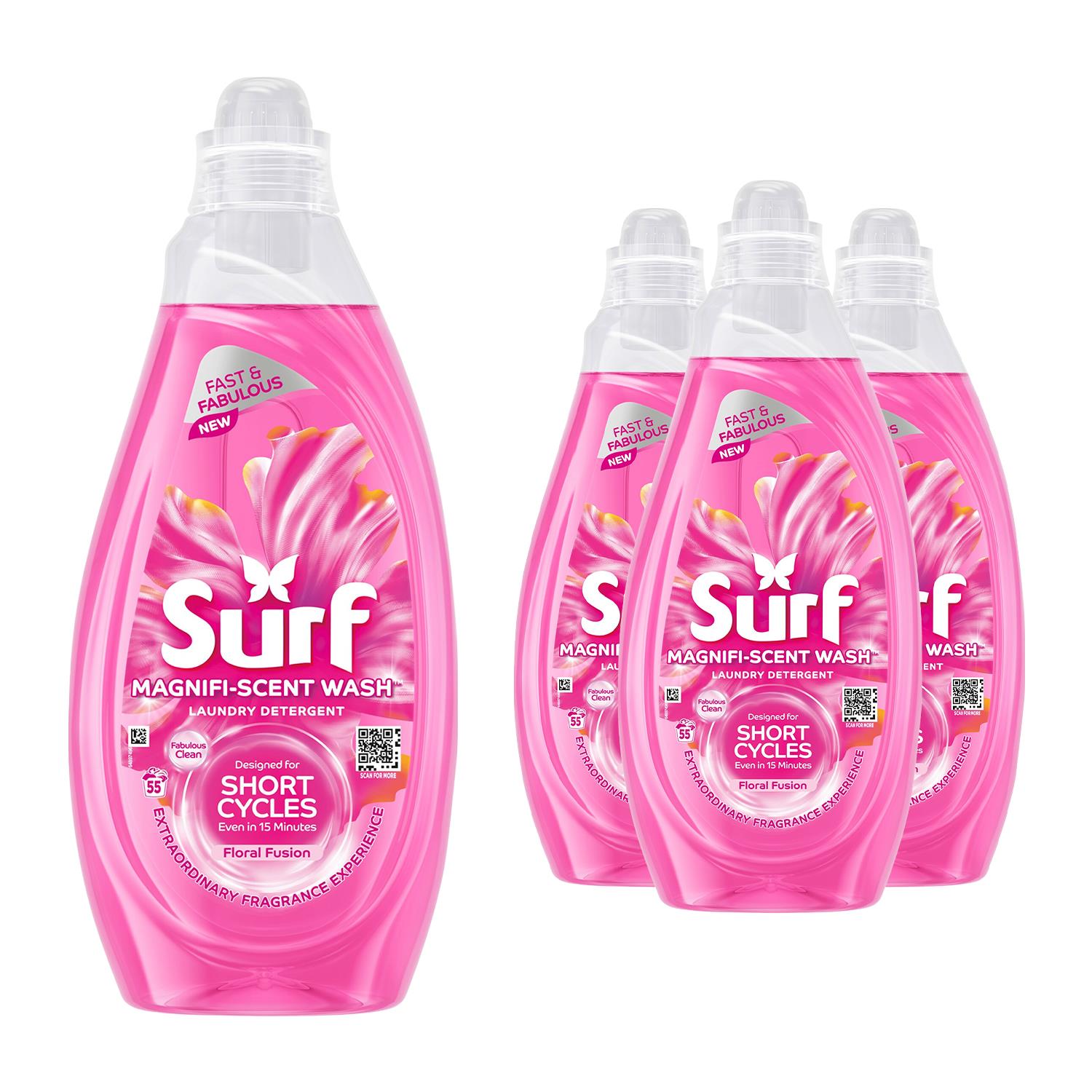 Liquid Laundry Detergent Magnifi-scent Wash Floral Fusion 1.485l - 55w, 4pk
